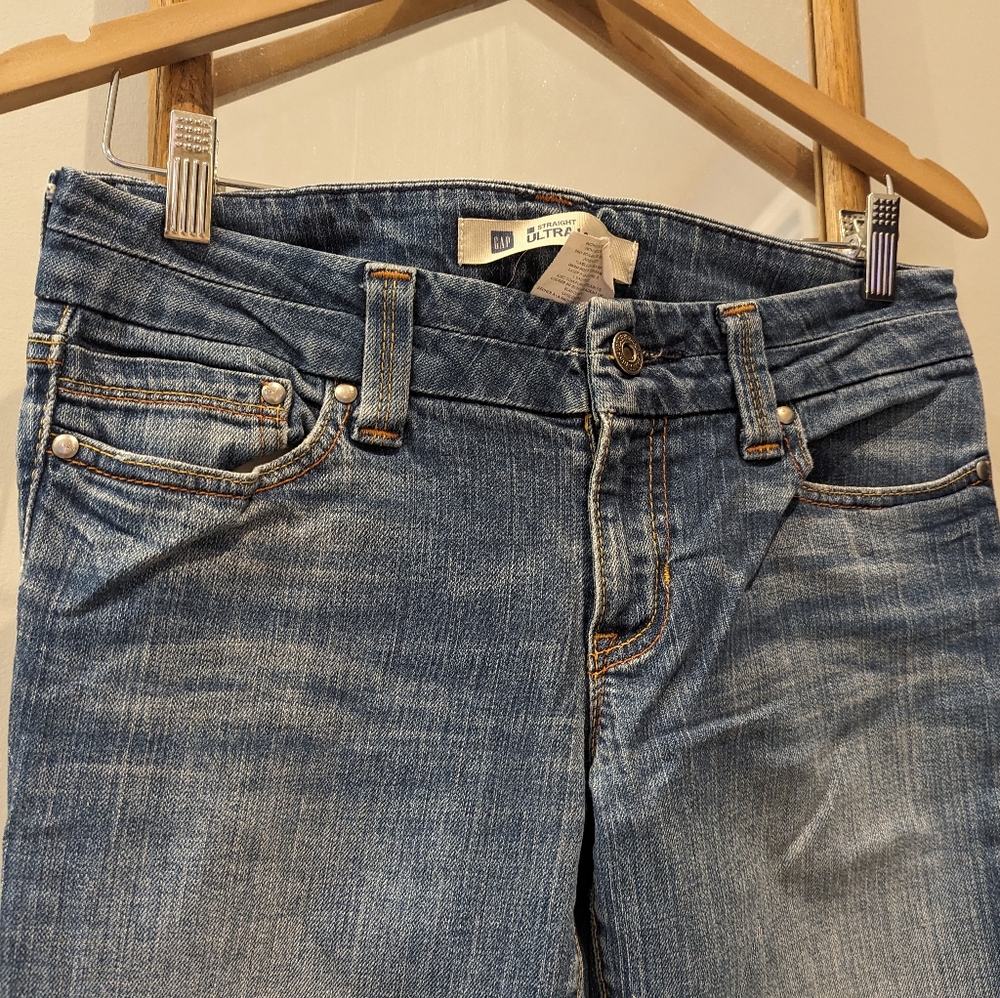 Gap circa 2008 Straight Ultra Low Rise Jeans